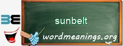 WordMeaning blackboard for sunbelt